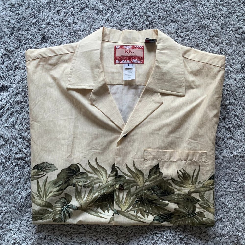 Vintage Hawaiian Aloha Shirt. Large. RJC. Made in Hawaii.